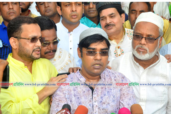 সিলেটে বাবার স্মৃতিচারণে কাঁদলেন সাদ এরশাদ