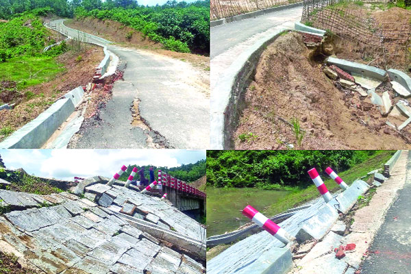 নির্মাণ শেষ হওয়ার আগেই ধস