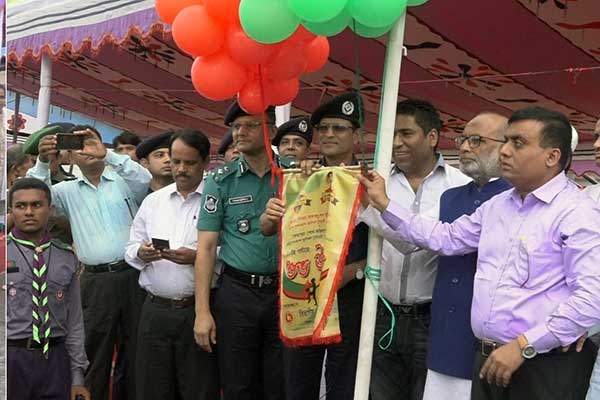 বরিশালে বঙ্গবন্ধু গোল্ডকাপ ফুটবল টুর্নামেন্টের উদ্বোধন