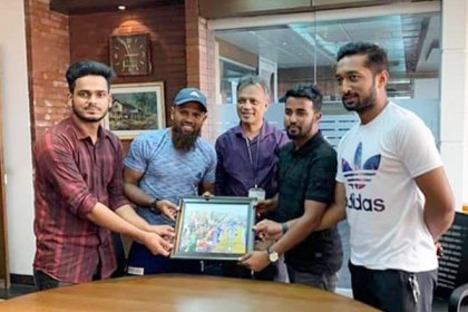 রাজিন সালেহকে সংবর্ধনা দিল এমইউ