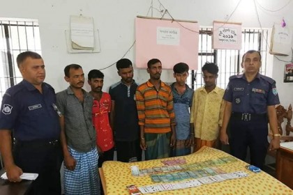 শৈলকুপায় ৬ জুয়াড়ি আটক

