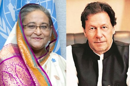 চোখের চিকিৎসার খোঁজ নিতে শেখ হাসিনাকে ইমরান খানের টেলিফোন