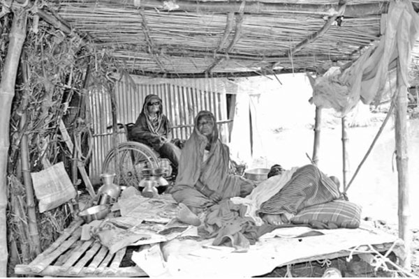 প্রতিবন্ধী ছেলেকে নিয়ে বাঁশতলায় বসবাস