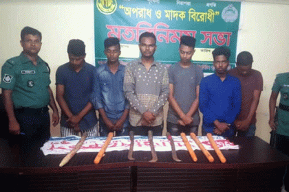 সিলেটে কিশোর গ্যাং গ্রুপের ৬ সদস্য আটক

