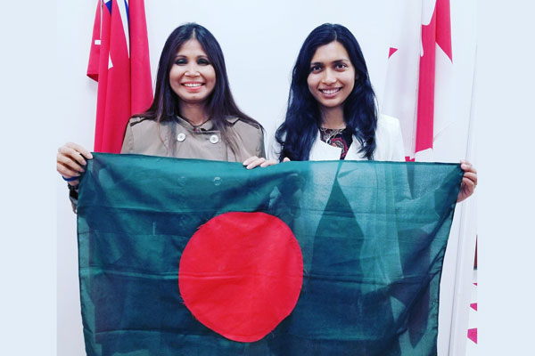 বিশ্বজয়ী নাজমুনকে কানাডার প্রাদেশিক এমপি ডলি বেগমের অভিনন্দন 