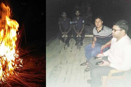 বোয়ালমারীতে ২ হাজার মিটার কারেন্ট জাল ধ্বংস