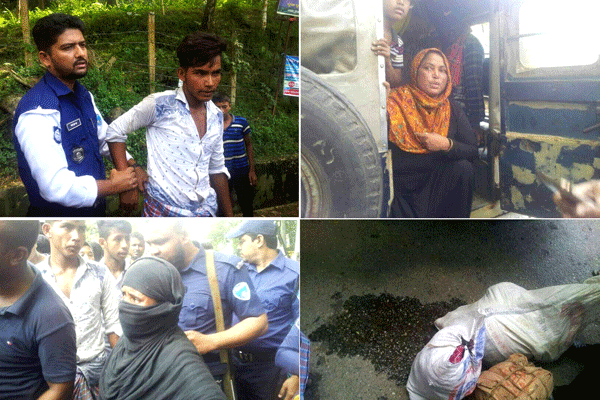 লামায় চোলাই মদ পাচারকালে ৩ ব্যবসায়ী আটক