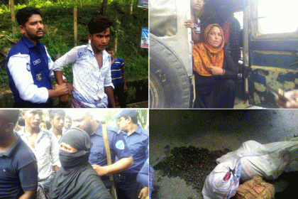 লামায় চোলাই মদ পাচারকালে ৩ ব্যবসায়ী আটক