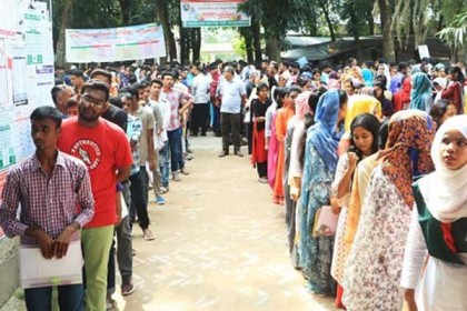 সুশৃঙ্খল পরিবেশে রাবির ভর্তি পরীক্ষা শুরু