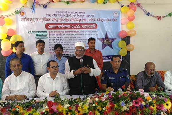 বাগেরহাটে মন্দির ভিত্তিক গণশিক্ষা কার্যক্রমের কর্মশালা