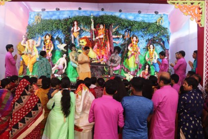 চুয়াডাঙ্গায় কাত্যায়নী পূজার মহাঅষ্টমী অনুষ্ঠিত