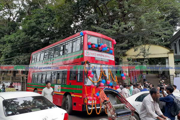 সিলেট-কোম্পানীগঞ্জ সড়কে দোতলা বিআরটিসি বাস