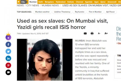 নির্যাতনের বর্ণনা দিলেন আইএসের হাতে বন্দী ইয়াজিদি নারী