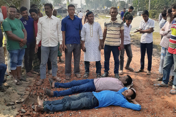 বগুড়ার তালোড়ায় ৬২ লাখ টাকা ব্যয়ে রাস্তা সংস্কারে অনিয়মের অভিযোগ  


