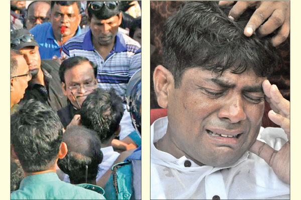 এমপি হাজী সেলিমের হাতে ওয়ার্ড কাউন্সিলর লাঞ্ছিত