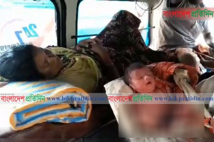 পরিবহন ধর্মঘটে চরম ভোগান্তিতে নবজাতকসহ এক মা (ভিডিও)