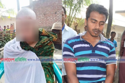 বগুড়ার নন্দীগ্রামে স্ত্রীর মাথা ন্যাড়া করে দিল স্বামী