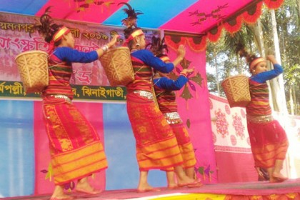 শেরপুরে গারোদের ওয়ানগালা উৎসব 