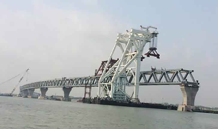 পদ্মাসেতুতে ১৭তম স্প্যান বসছে আজ