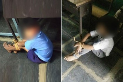 প্রেমপত্র লেখায় দুই শিশুকে হাত-পা বেঁধে শাস্তি!