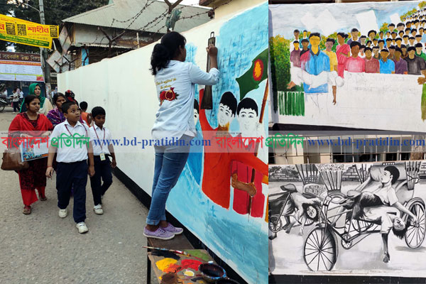 রং-তুলিতে ভাষা আন্দোলন থেকে মুক্তিযুদ্ধ