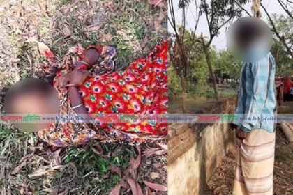 স্ত্রীকে কুপিয়ে হত্যার পর স্বামীর গলায় ফাঁস