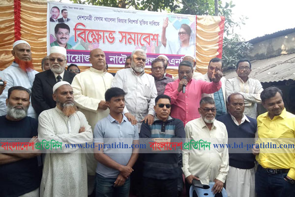 খালেদার মুক্তির দাবিতে নাটোরে বিএনপির বিক্ষোভ