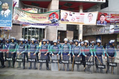 বিএনপির শোভাযাত্রা পণ্ড, নয়াপল্টনে কড়া নিরাপত্তা 