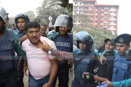 হাইকোর্ট এলাকায় মিছিলের চেষ্টাকালে বিএনপির দুই নেতা গ্রেফতার