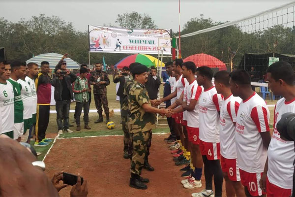 বিজিবি-বিএসএফ প্রীতি ভলিবল খেলা অনুষ্ঠিত