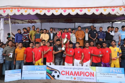 ইউএনও কাপের ফাইনালে সোনারপাড়া বাছাই একাদশ বিজয়ী