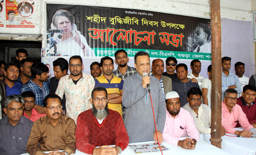 শহীদ বুদ্ধিজীবী দিবস উপলক্ষে বগুড়া জেলা বিএনপির আলোচনা সভা