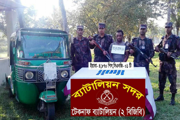 টেকনাফে পৃথক অভিযানে ১৪ হাজার ইয়াবাসহ আটক ২