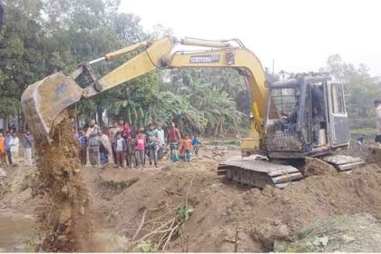 নকলায় অবৈধ দখলমুক্ত শুরু সুতিখালী নদী 