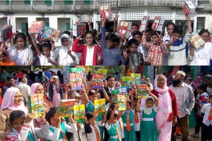 কলাপাড়ায় শিক্ষার্থীদের হাতে নতুন বই