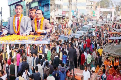 নবীগঞ্জে নেতাকর্মীদের ভালোবাসায় সিক্ত আলমগীর চৌধুরী