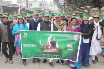 বঙ্গবন্ধুর জন্মশতবর্ষ উপলক্ষে জামালপুরে র‌্যালি 