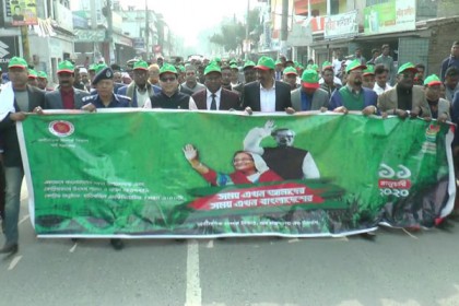 বঙ্গবন্ধুর জন্মশতবার্ষিকী উপলক্ষে মেহেরপুরে র‌্যালি