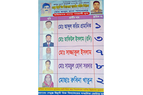 বিদ্যালয়ের ম্যানেজিং কমিটির নির্বাচনে সরকারি চাকরিজীবী মাসুদ রানা’র প্যানেল 