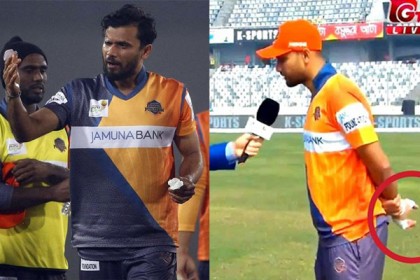 ১৪ সেলাই নিয়েই মাঠে নামলেন মাশরাফি!