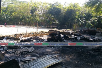 বাকেরগঞ্জে যুবলীগ কার্যালয়সহ ৫ দোকান পুড়ে ছাই