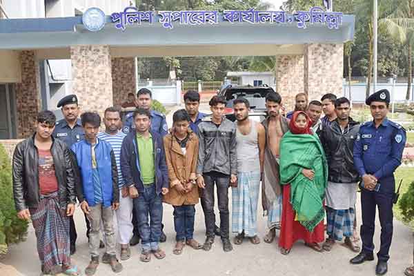 কুমিল্লায় সহযোগীকে উদ্ধার করতে এসে ধরা পড়ল আরও ৮ ডাকাত 
