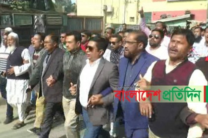 দুই লেন হচ্ছে ভোলা-চরফ্যাসন সড়ক, আনন্দ মিছিল