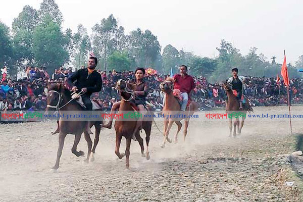 টাঙ্গাইলে ঘোড়দৌড় প্রতিযোগিতা