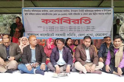 নেত্রকোনায় ৫ম দিনের মতো বাকাসস'র কর্মবিরতি 