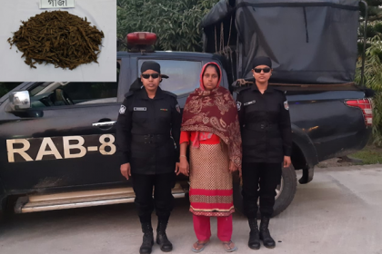 বাকেরগঞ্জে গাঁজাসহ নারী আটক