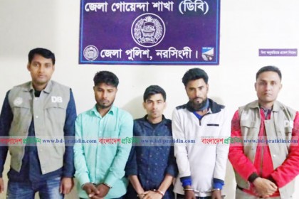 নরসিংদীতে চুরির অভিযোগে তিনজন গ্রেফতার