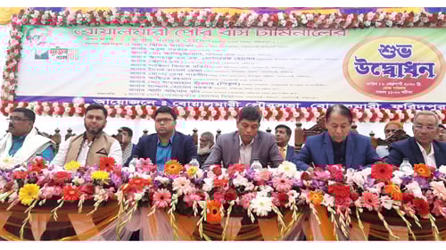 বোয়ালমারীতে পৌর বাস টার্মিনাল উদ্বোধন