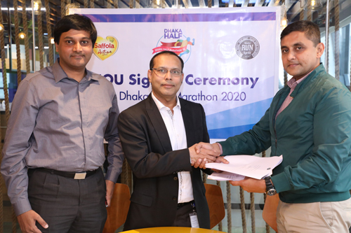 সুস্থতার বার্তা প্রচারে ঢাকা হাফ ম্যারাথন ও সাফোলার মধ্য সমঝোতা চুক্তি