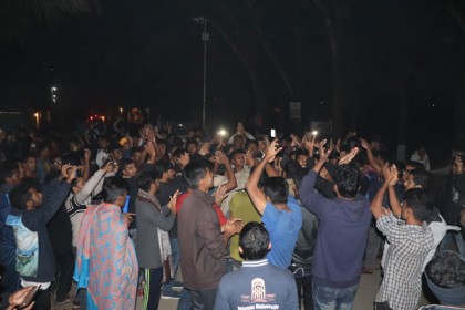 যুবাদের বিশ্বকাপ জয়ে ইবিতে আনন্দ মিছিল